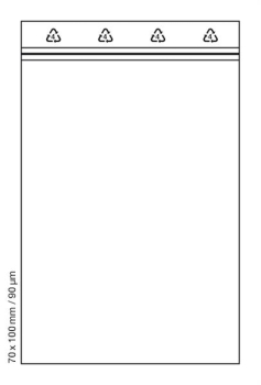 100 Tütchen 70x100mm 90µm Druckverschluss Beutel Zip Bags Polybeutel